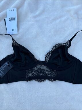 H&M Black Lace Balconette Bra